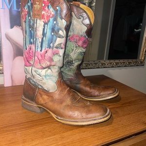 Women’s Tin Haul Cactilicious Boots With Looking Sharp Sole Handmade Size 10